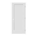 Codel Doors 26" x 80" x 1-3/8" Primed 1-Panel Interior Shaker 4-9/16" LH Prehung Door with Brushed Chrome Hinges 2268pri8401LH26D4916